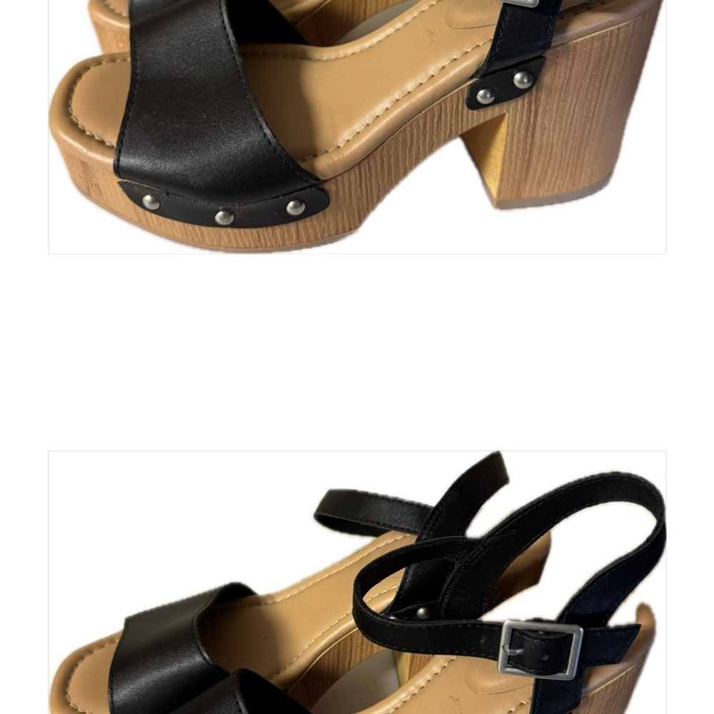 Black Platform Sandals By Universal Thread - image 3